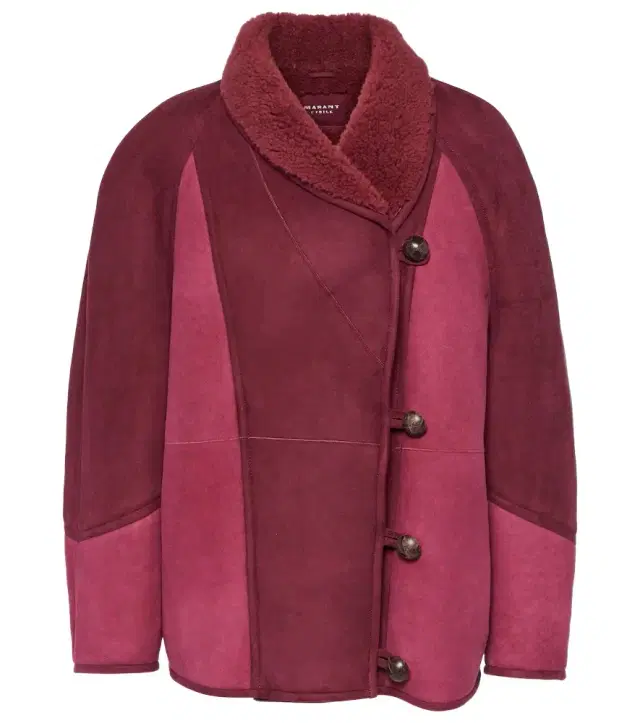 Marant Étoile Abeni shearling-lined suede jacket