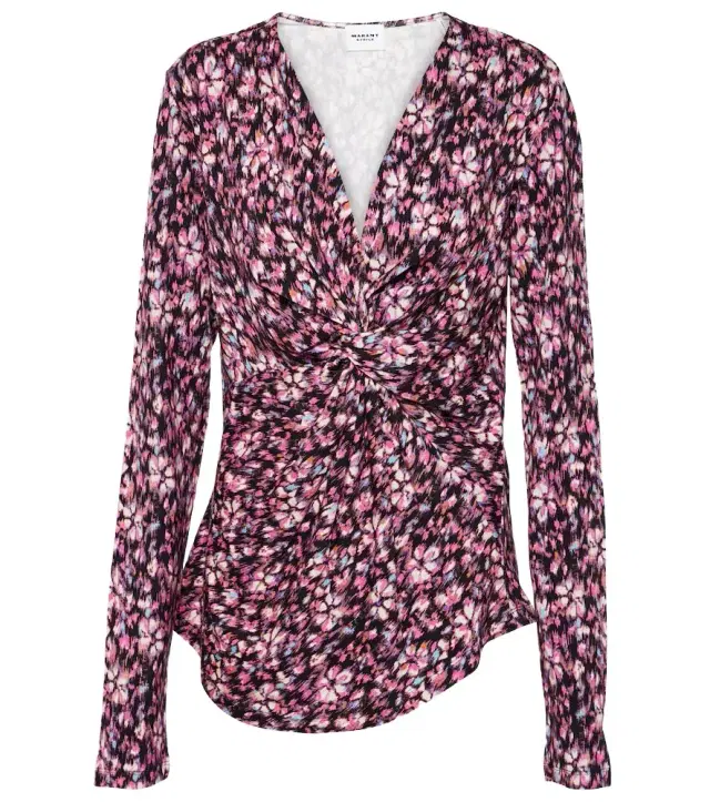 Marant Étoile Lyss ruched jersey top