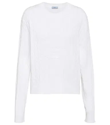 Prada Logo cotton sweater | Thumbnail 1
