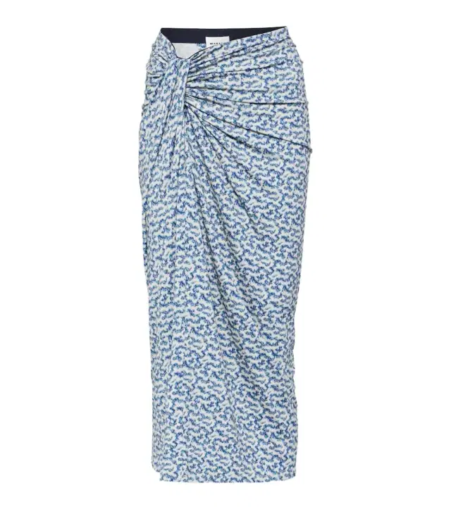 Marant Étoile Jeldia printed jersey midi skirt