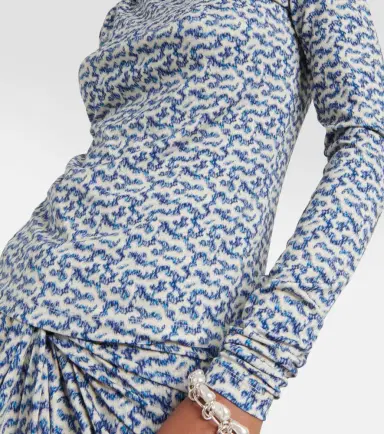 Marant Étoile Lou printed jersey turtleneck top | Thumbnail 3