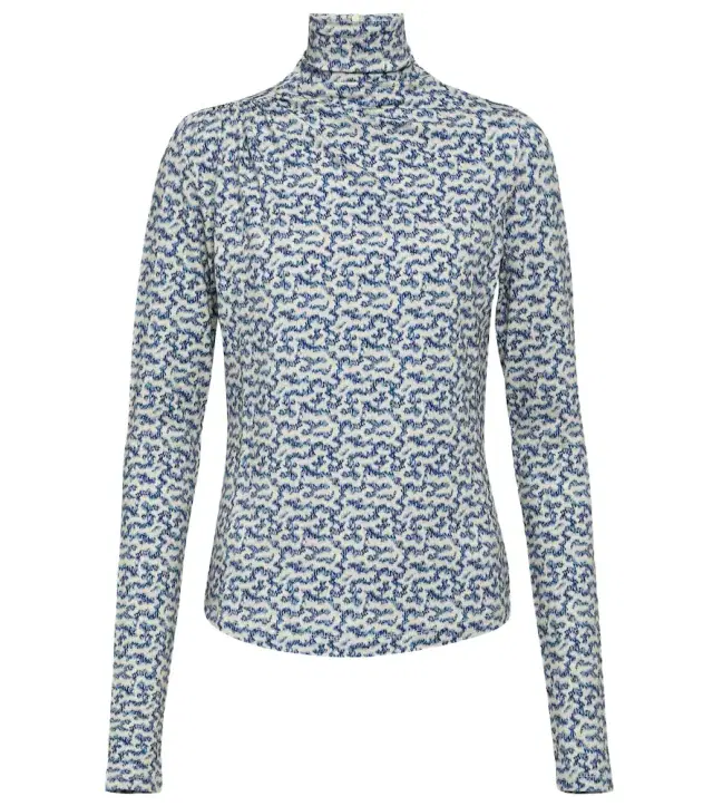 Marant Étoile Lou printed jersey turtleneck top