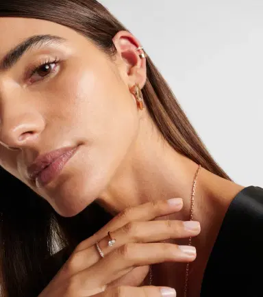Repossi Antifer 18kt rose gold single earring with diamonds | Thumbnail 4 Repossi Antifer 18kt rose gold single earring with diamonds | Thumbnail 4