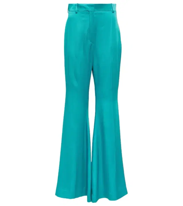 Nina Ricci High-rise satin flared pants