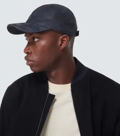 Loro Piana Logo suede baseball cap | Thumbnail 2