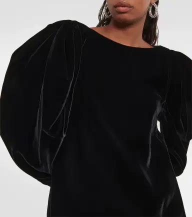 Nina Ricci Puff-sleeve velvet minidress | Thumbnail 4