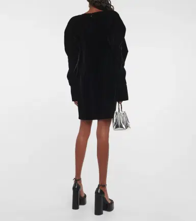 Nina Ricci Puff-sleeve velvet minidress | Thumbnail 5