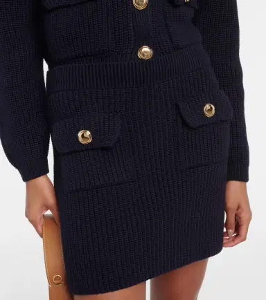 Miu Miu Ribbed-knit wool miniskirt | Thumbnail 4