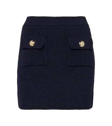 Miu Miu Ribbed-knit wool miniskirt | Thumbnail 1