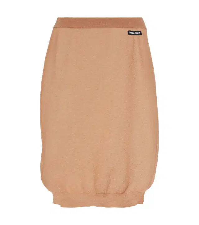Logo knitted miniskirt