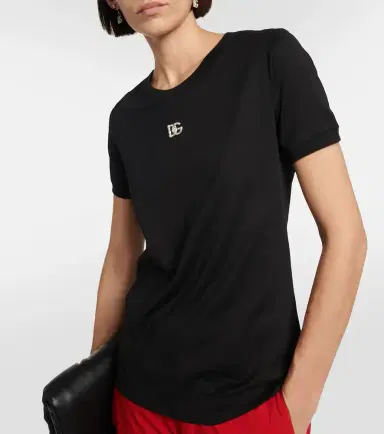 Dolce & Gabbana Embellished cotton jersey T-shirt | Thumbnail 3