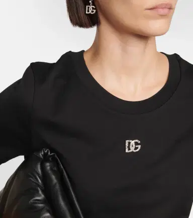 Dolce & Gabbana Embellished cotton jersey T-shirt | Thumbnail 4