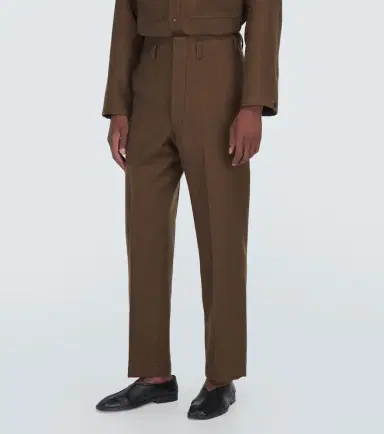 Lemaire Maxi cotton and wool chinos | Thumbnail 3