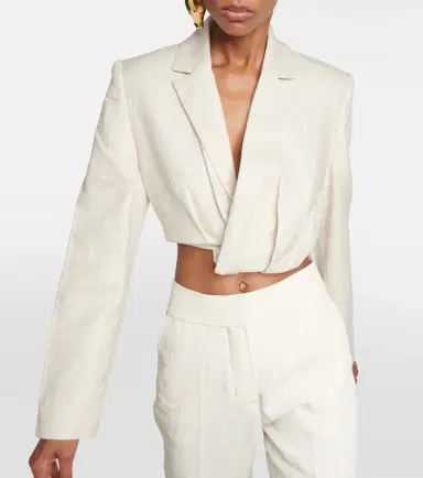 Jacquemus La Veste Bahia Courte cropped blazer | Thumbnail 2