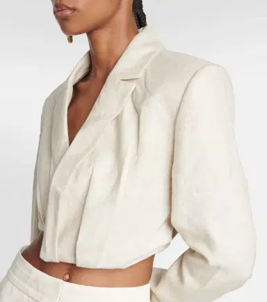 Jacquemus La Veste Bahia Courte cropped blazer | Thumbnail 4