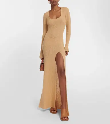 Jacquemus La Robe Dao mohair-blend maxi dress | Thumbnail 3