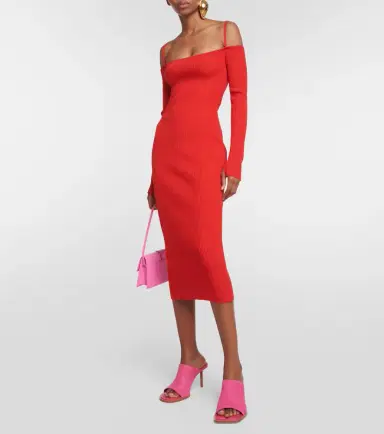 Jacquemus La Robe Sierra midi dress | Thumbnail 3 Jacquemus La Robe Sierra midi dress | Thumbnail 3