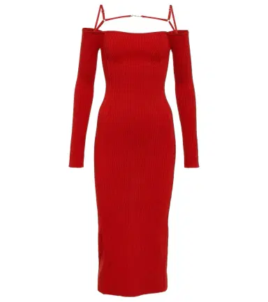 Jacquemus La Robe Sierra midi dress | Thumbnail 1 Jacquemus La Robe Sierra midi dress | Thumbnail 1