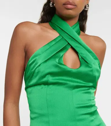 RASARIO Halterneck satin midi dress | Thumbnail 2 RASARIO Halterneck satin midi dress | Thumbnail 2