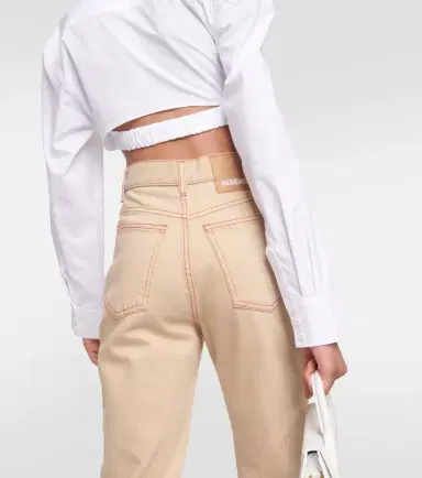 Jacquemus La Chemise Bahia cotton-blend cropped top | Thumbnail 4