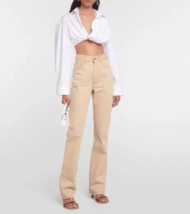 Jacquemus La Chemise Bahia cotton-blend cropped top | Thumbnail 5
