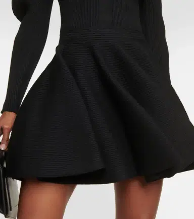 Alaïa Alaïa Ribbed-knit wool-blend miniskirt | Thumbnail 2