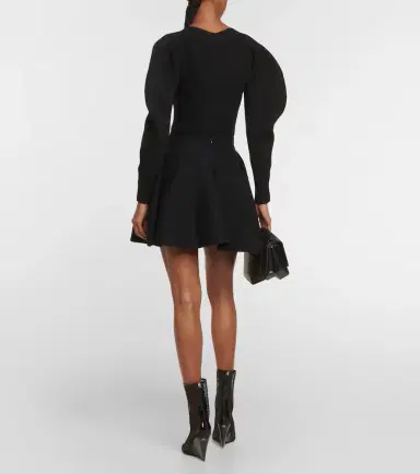 Alaïa Alaïa Ribbed-knit wool-blend miniskirt | Thumbnail 3