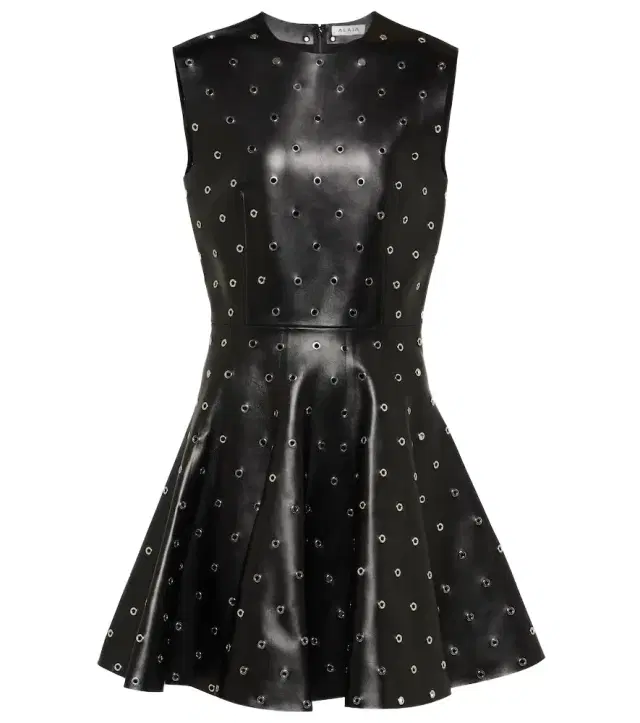 Alaïa Studded A-line leather minidress