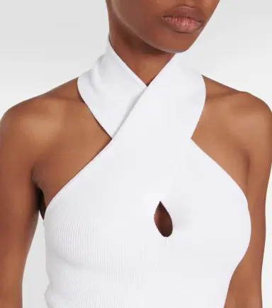 Alaïa Alaïa Ribbed-knit halterneck bodysuit | Thumbnail 4