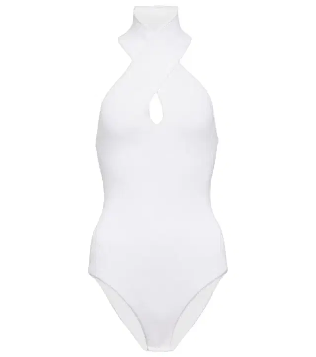 Alaïa Ribbed-knit halterneck bodysuit