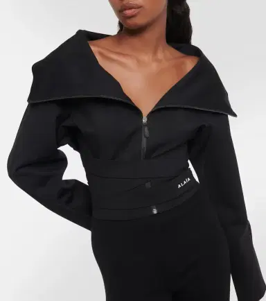 Alaïa Alaïa Cropped jersey jacket | Thumbnail 2