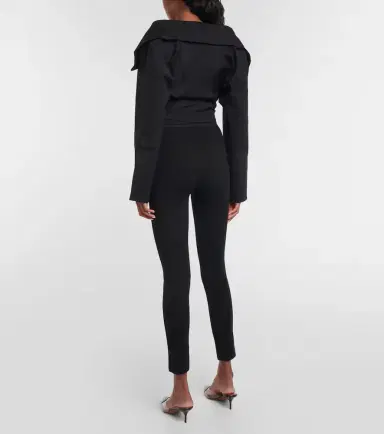 Alaïa Alaïa Cropped jersey jacket | Thumbnail 3
