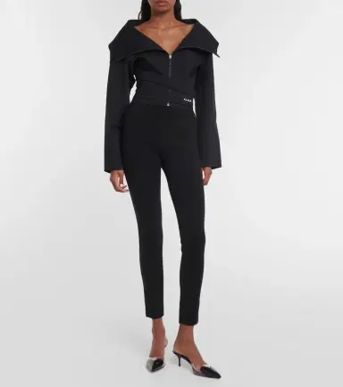 Alaïa Alaïa Cropped jersey jacket | Thumbnail 4