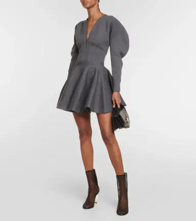 Alaïa Alaïa Ribbed-knit wool-blend miniskirt | Thumbnail 2 Alaïa Alaïa Ribbed-knit wool-blend miniskirt | Thumbnail 2