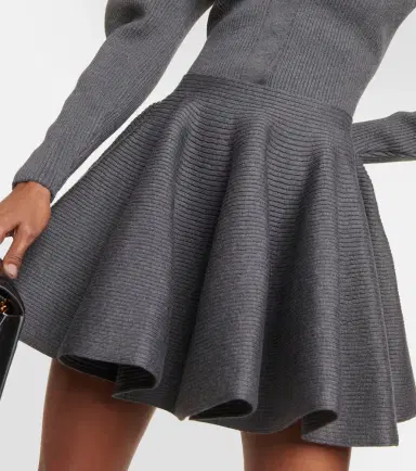 Alaïa Alaïa Ribbed-knit wool-blend miniskirt | Thumbnail 3 Alaïa Alaïa Ribbed-knit wool-blend miniskirt | Thumbnail 3