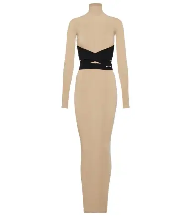 Alaïa Alaïa Turtleneck jersey maxi dress | Thumbnail 1