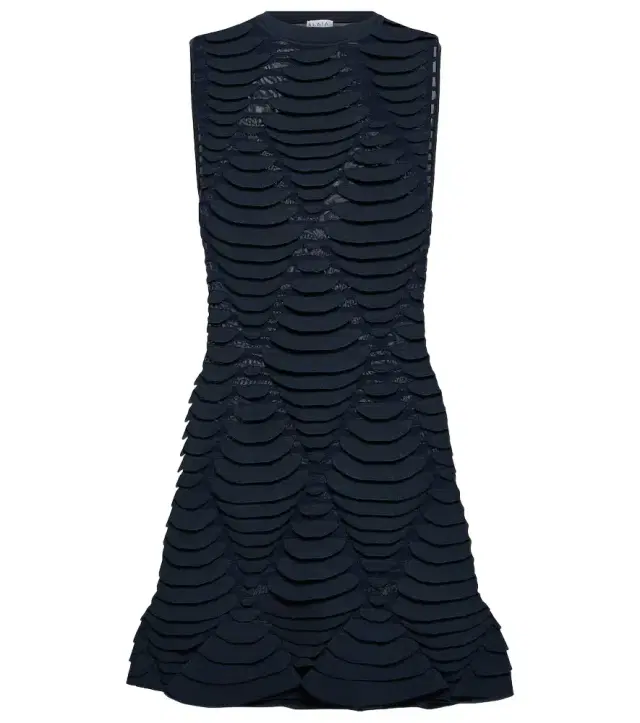 Alaia Alaïa Snake-effect knit minidress