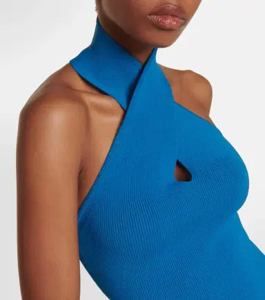 Alaïa Alaïa Halterneck bodycon midi dress | Thumbnail 3