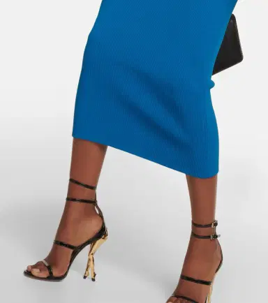 Alaïa Alaïa Halterneck bodycon midi dress | Thumbnail 5
