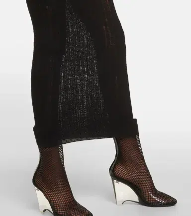 Alaïa Alaïa Distressed wool-blend midi dress | Thumbnail 4