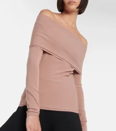 Alaïa Alaïa Off-shoulder jersey top | Thumbnail 3