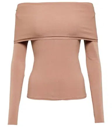 Alaïa Alaïa Off-shoulder jersey top | Thumbnail 1