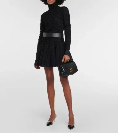 Alaïa Alaïa Open-knit turtleneck top | Thumbnail 4