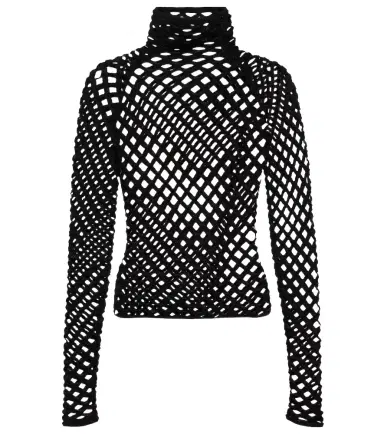 Alaïa Alaïa Open-knit turtleneck top | Thumbnail 1
