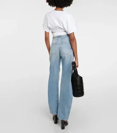 Alaïa Alaïa Logo cotton jersey crop top | Thumbnail 5