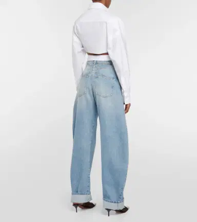 Alaia Alaïa Cropped cotton poplin shirt | Thumbnail 2
