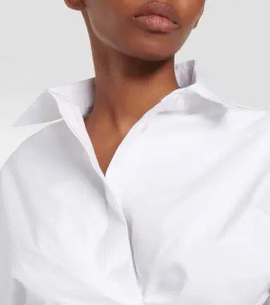 Alaia Alaïa Cropped cotton poplin shirt | Thumbnail 3