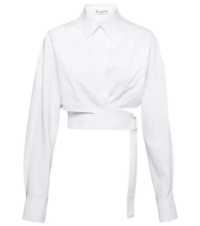 Alaia Alaïa Cropped cotton poplin shirt