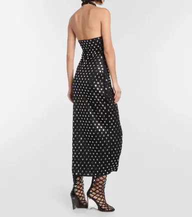 Alaïa Alaïa Embellished halterneck midi dress | Thumbnail 3