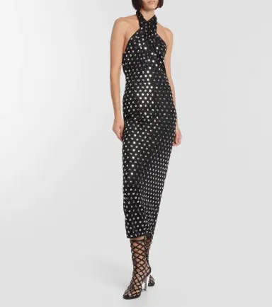 Alaïa Alaïa Embellished halterneck midi dress | Thumbnail 4